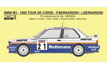 Decal – BMW M3 - Tour de Corse rallye 1989 - P.Bernardini / J.Bernardini